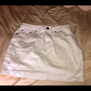 White Denim Skirt